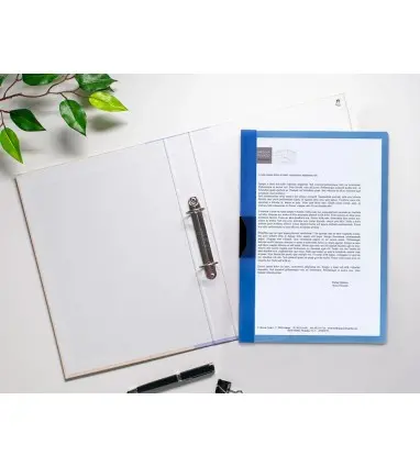 Carpeta liderpapel dossier pinza lateral 45302 polipropileno din a4 azul 30 hojas pinza deslizante