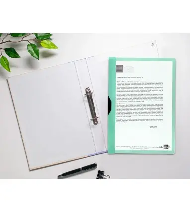 Carpeta liderpapel dossier pinza lateral polipropileno din a4 verde manzana opaco 30 hojas pinza deslizante