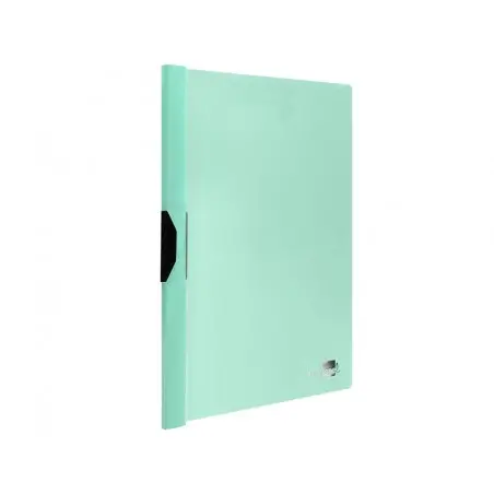 Carpeta liderpapel dossier pinza lateral polipropileno din a4 verde manzana opaco 30 hojas pinza deslizante