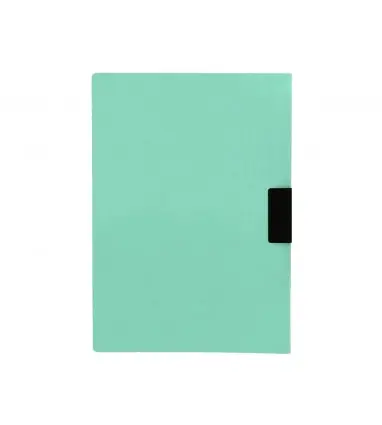 Carpeta liderpapel dossier pinza lateral polipropileno din a4 verde manzana opaco 30 hojas pinza deslizante