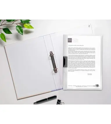 Carpeta liderpapel dossier pinza lateral polipropileno din a4 transparente 60 hojas pinza deslizante