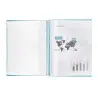 Carpeta liderpapel escaparate con espiral 30 fundas polipropileno din a4 azul