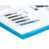 Carpeta liderpapel escaparate con espiral 30 fundas polipropileno din a4 azul