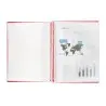Carpeta liderpapel escaparate con espiral 30 fundas polipropileno din a4 rojo