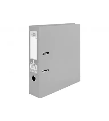Archivador de palanca liderpapel a4 documenta forrado pvc con rado lomo 75mm gris compresor metalico