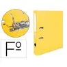 Archivador de palanca liderpapel folio documenta forrado pvc con rado lomo 52 mm amarillo compresor