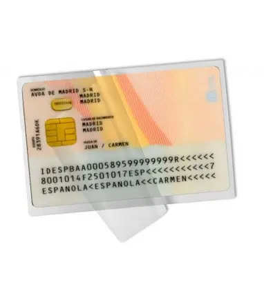 Bolsa de plastificar q-connect 90 x 60 mm 200 mc carnet de nif caja de 100 unidades