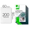 Bolsa de plastificar q-connect 90 x 60 mm 200 mc carnet de nif caja de 100 unidades