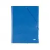 Carpeta liderpapel gomas folio 3 solapas carton prespan azul