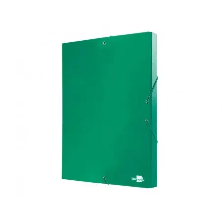 Carpeta proyectos liderpapel folio lomo 30mm carton forrado verde