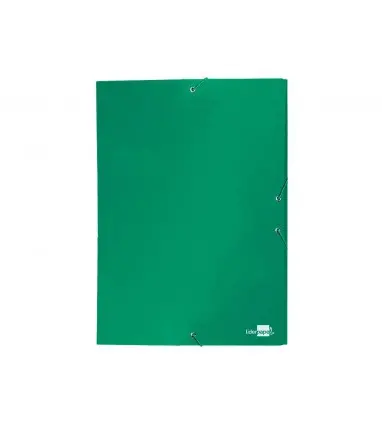 Carpeta proyectos liderpapel folio lomo 30mm carton forrado verde