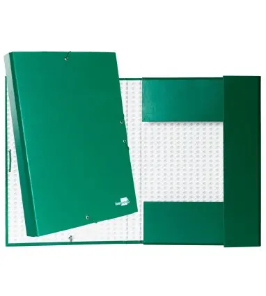 Carpeta proyectos liderpapel folio lomo 30mm carton forrado verde
