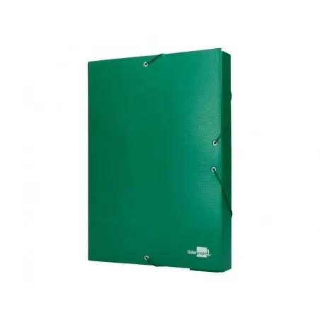 Carpeta proyectos liderpapel folio lomo 50mm carton forrado verde