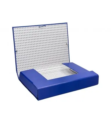 Carpeta proyectos liderpapel folio lomo 70mm carton forrado azul