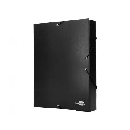 Carpeta proyectos liderpapel folio lomo 70mm carton forrado negra