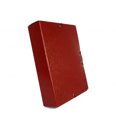 Carpeta proyectos liderpapel folio lomo 70mm carton gofrado roja