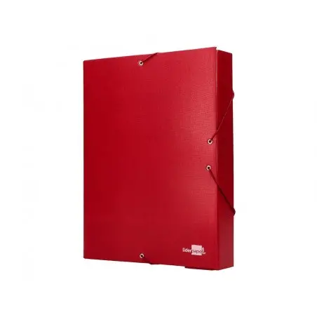 Carpeta proyectos liderpapel folio lomo 90mm carton forrado roja