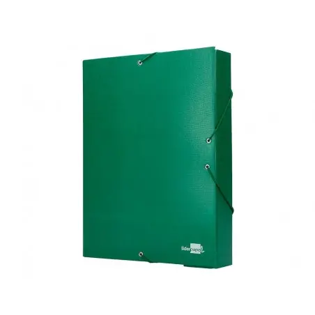 Carpeta proyectos liderpapel folio lomo 90mm carton forrado verde