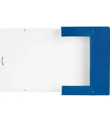 Carpeta proyectos liderpapel folio lomo 90mm carton gofrado azul