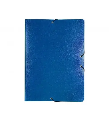 Carpeta proyectos liderpapel folio lomo 90mm carton gofrado azul