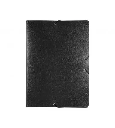 Carpeta proyectos liderpapel folio lomo 90mm carton gofrado negra