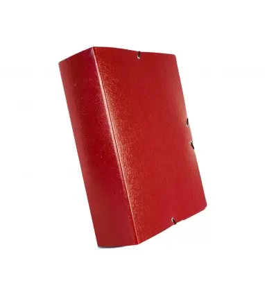 Carpeta proyectos liderpapel folio lomo 90mm carton gofrado roja