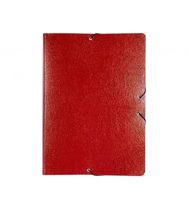 Carpeta proyectos liderpapel folio lomo 90mm carton gofrado roja