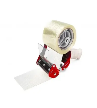 Cinta adhesiva q-connect monofilamentos transparente 50 mt x 50 mm para embalaje