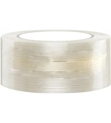 Cinta adhesiva q-connect monofilamentos transparente 50 mt x 50 mm para embalaje