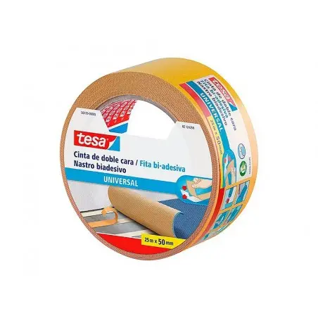 Cinta adhesiva tesa doble cara universal 25 mt x 50 mm