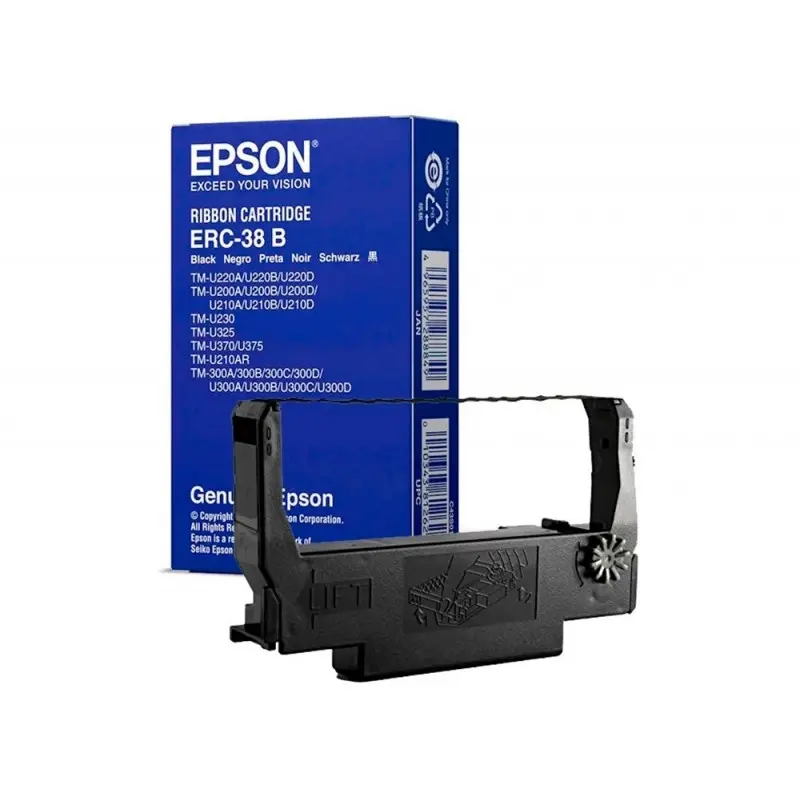 Cinta impresora epson orig. Tm-300/tm-u200/tm-u210/tm-375 erc-38b negra