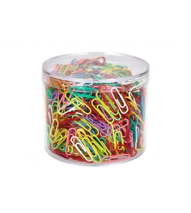 Clips colores liderpapel bote 1000 unidades colores surtidos