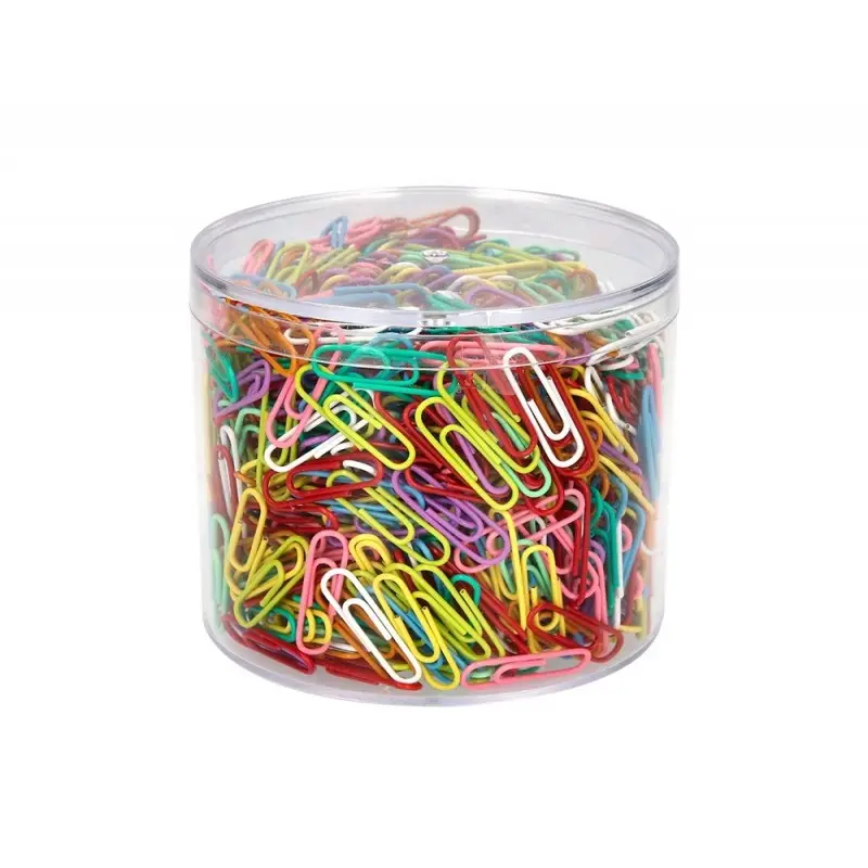 Clips colores liderpapel bote 1000 unidades colores surtidos