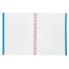Cuaderno espiral liderpapel a4 micro jolly tapa forrada 140h 75 gr cuadro 5mm 5 bandas4 taladros color turquesa