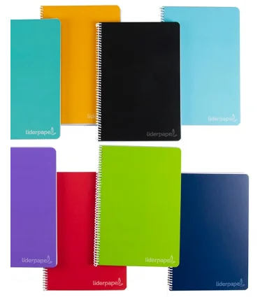 Cuaderno espiral liderpapel a4 micro witty tapa dura 140h 75gr horizontal 8mm 5 bandas 4 taladros colores surtidos
