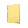 Cuaderno espiral liderpapel a4 micro wonder tapa plastico 120h 90 gr cuadro 5 mm 5 banda4 taladros color amarillo