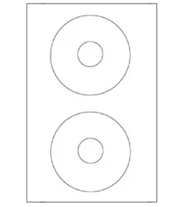 Etiqueta adhesiva apli 10603 tamaño cd-rom 117 mm para fotocopiadora laser ink-jet caja con 10 hojas/20 etiquetas