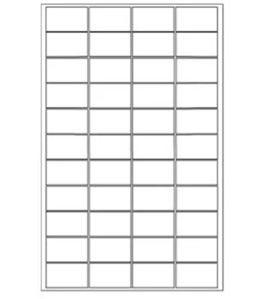 ETIQUETA ADHESIVA APLI 1285 TAMA?O 48,5X25,4 MM PARA FOTOCOPIADORA LASER INK-JET CAJA CON 100 HOJAS DIN A4