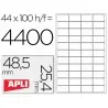 ETIQUETA ADHESIVA APLI 1285 TAMA?O 48,5X25,4 MM PARA FOTOCOPIADORA LASER INK-JET CAJA CON 100 HOJAS DIN A4