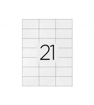 Etiqueta adhesiva q-connect kf10649 -tamaño 70x42,3 mm fotocopiadora laser ink-jet caja con 100 hojas din a4