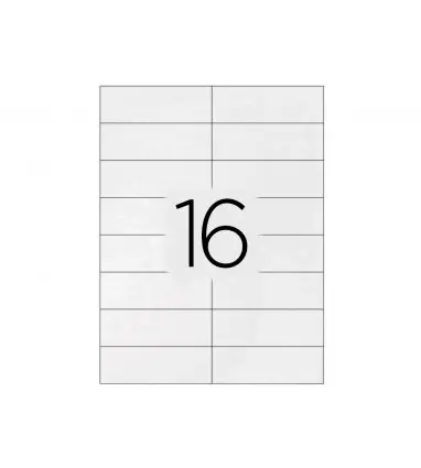 Etiqueta adhesiva q-connect kf10653 tamaño 105x35 mm fotocopiadora laser -ink-jet caja con 100 hojas din a4