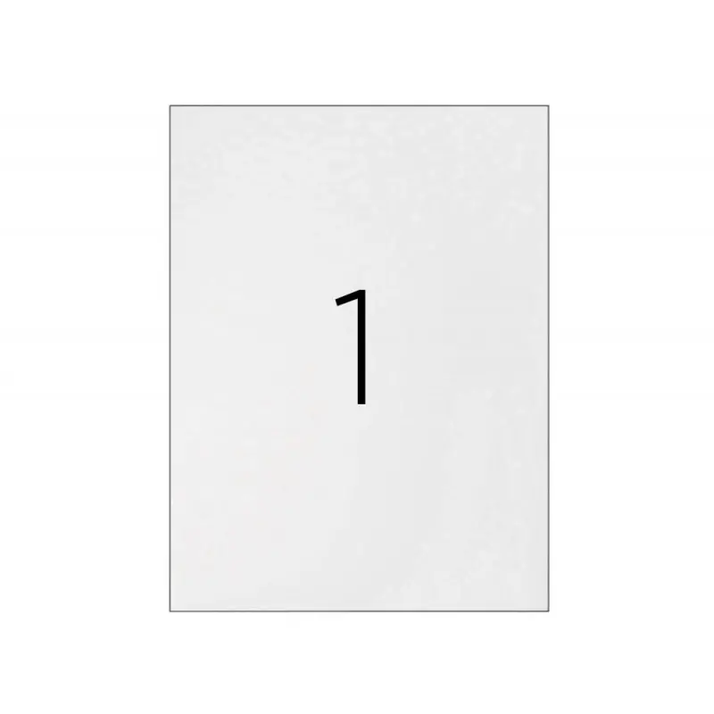 Etiqueta adhesiva q-connect kf10664 tamaño 210x297 mm fotocopiadora laser ink-jet caja con 100 hojas din a4