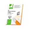 Etiqueta adhesiva q-connect kf10664 tamaño 210x297 mm fotocopiadora laser ink-jet caja con 100 hojas din a4