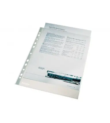 Funda multitaladro esselte folio polipropileno 120 mc cristal caja de 100 unidades