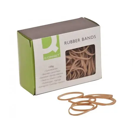 Gomillas elasticas q-connect 100 gr numero 8 80 x 2 mm