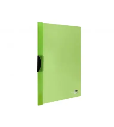 Carpeta liderpapel dossier pinza lateral polipropileno din a4 verde translucido 60 hojas pinza deslizante