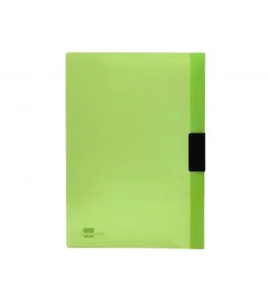Carpeta liderpapel dossier pinza lateral polipropileno din a4 verde translucido 60 hojas pinza deslizante
