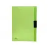 Carpeta liderpapel dossier pinza lateral polipropileno din a4 verde translucido 60 hojas pinza deslizante