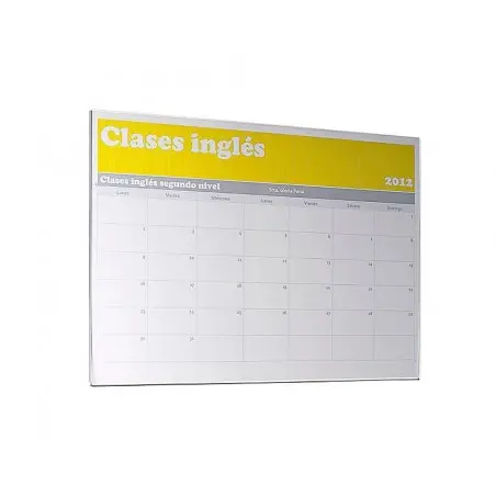 Identificador mural archivo 2000 portanombre con adhesivo trasero en poliestireno transparente din a4