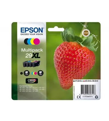 Ink-jet epson home 29xl t2996 xp435/330/235 multipack 4 colores negro/amarillo/cian/magenta